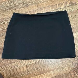 Reformation Carla Low Waist Black Mini Skirt